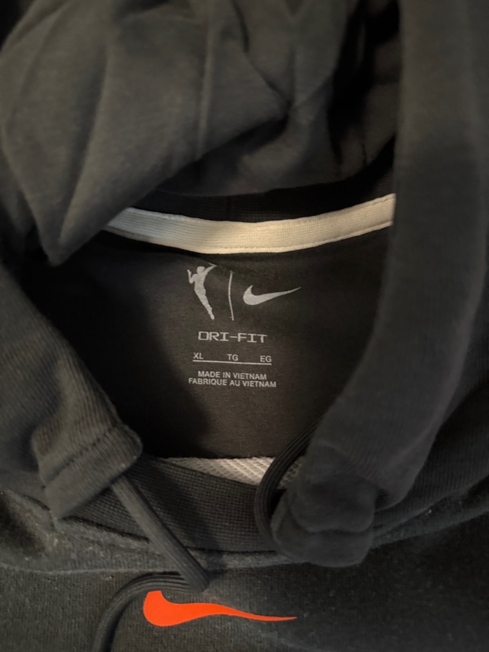 Nike Black & Orange WNBA Colorblock Pullover Hoodie - Picture 2 of 2